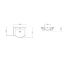  Гамма Тумба 21 оф8/1 У-45 с умывальником Базик-7045 (улыбка) - Превью изображения №4 — Интернет-магазин Time-Shop