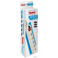 Сетевой фильтр Buro 5 розеток, белый, 3 м [500SH-3-W] - Превью изображения №2 — Интернет-магазин Time-Shop