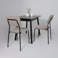 Кухонный стол Мамадома Tirk radial-94 раздвижной 94-126х64 (дымчатая керамика/черный) - Превью изображения №4 — Интернет-магазин Time-Shop