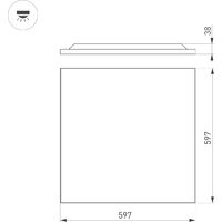 Светодиодная панель Arlight DL-TITAN-FRAMELESS-S600x600-40W Day4000 WH 047923 - Превью изображения №7 — Интернет-магазин Time-Shop
