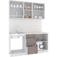 Готовая кухня Кортекс-мебель Корнелия Лира 1.6м (капучино/оникс/королевский опал) - Превью изображения №3 — Интернет-магазин Time-Shop