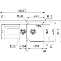 Кухонная мойка Franke Urban UBG 651-100 114.0687.305 (матовый черный) - Превью изображения №2 — Интернет-магазин Time-Shop