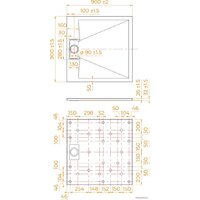 Душевой поддон RGW TUS-W 90x90 - Превью изображения №3 — Интернет-магазин Time-Shop