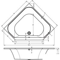 Ванна Riho Austin 145x145 (с ножками) - Превью изображения №2 — Интернет-магазин Time-Shop
