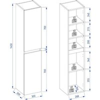 Lauter Шкаф-пенал Навесной Mia 30 (кашемир) - Превью изображения №4 — Интернет-магазин Time-Shop