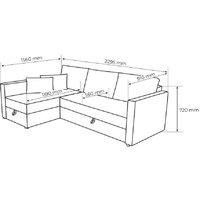Угловой диван Mio Tesoro Тилаус длинный подлокотник (Сream) - Превью изображения №6 — Интернет-магазин Time-Shop
