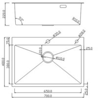 Кухонная мойка Roxen Simple 560220-70B PVD графит (с коландером и дозатором) - Превью изображения №2 — Интернет-магазин Time-Shop