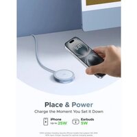 Беспроводное зарядное Ugreen W753 55959 (голубой) - Превью изображения №7 — Интернет-магазин Time-Shop