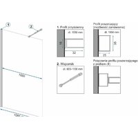 Душевая стенка Rea Aero 110 (черный/прозрачное стекло) - Превью изображения №4 — Интернет-магазин Time-Shop