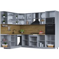 Готовая кухня Интерлиния Тренд 1.88x2.8 ВТ левая (пепел/пепел/опал светлый) - Превью изображения №3 — Интернет-магазин Time-Shop