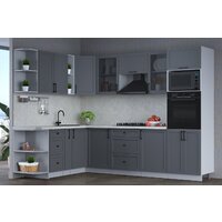 Готовая кухня Интерлиния Тренд 1.88x2.8 ВТ левая (пепел/пепел/опал светлый) - Превью изображения №2 — Интернет-магазин Time-Shop