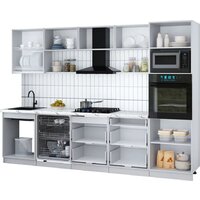 Готовая кухня Интерлиния Мила Gloss 3.0-ПМ1 (белый глянец/белый глянец/дуб бунратти) - Превью изображения №4 — Интернет-магазин Time-Shop