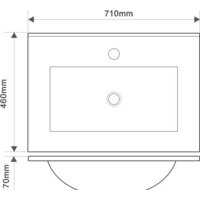  ЗОВ Тумба с умывальником Парма 70 P70LA0MWMC1B-OL70 (аттик/белый матовый/черный) - Превью изображения №5 — Интернет-магазин Time-Shop