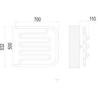 Полотенцесушитель TERMINUS Фокстрот-Лиана 1