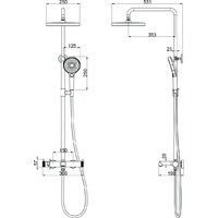 Душевая система  Vincea Rim VSFS-2RM1CH - Превью изображения №4 — Интернет-магазин Time-Shop