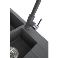 Кухонная мойка Kernau KGS A 6079 1.5B1D Grey Metallic - Превью изображения №6 — Интернет-магазин Time-Shop