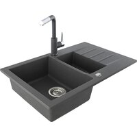 Кухонная мойка Kernau KGS A 6079 1.5B1D Grey Metallic - Превью изображения №4 — Интернет-магазин Time-Shop