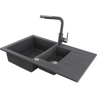 Кухонная мойка Kernau KGS A 6079 1.5B1D Grey Metallic - Превью изображения №5 — Интернет-магазин Time-Shop