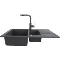 Кухонная мойка Kernau KGS A 6079 1.5B1D Grey Metallic - Превью изображения №2 — Интернет-магазин Time-Shop