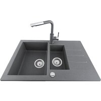 Кухонная мойка Kernau KGS A 6079 1.5B1D Grey Metallic - Превью изображения №3 — Интернет-магазин Time-Shop