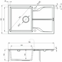 Кухонная мойка Deante Andante ZQN G113 (графитовый металлик) - Превью изображения №2 — Интернет-магазин Time-Shop