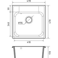 Кухонная мойка GranFest QUARZ GF-Z48 (темно-серый) - Превью изображения №3 — Интернет-магазин Time-Shop