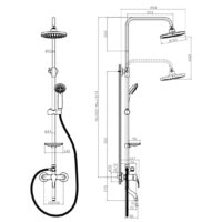 Душевая система  Rossinka Silvermix A35-46 - Превью изображения №2 — Интернет-магазин Time-Shop