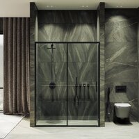 Душевая дверь MaybahGlass 195x120 MGD-1276-6 (бесцветный/черный) - Превью изображения №3 — Интернет-магазин Time-Shop