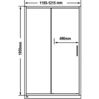 Душевая дверь MaybahGlass 195x120 MGD-1276-6 (бесцветный/черный) - Превью изображения №8 — Интернет-магазин Time-Shop