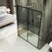 Душевая дверь MaybahGlass 195x120 MGD-1276-6 (бесцветный/черный) - Превью изображения №4 — Интернет-магазин Time-Shop
