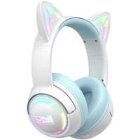 Наушники Onikuma GT838 Cat Ear (белый/голубой) - Превью изображения №2 — Интернет-магазин Time-Shop