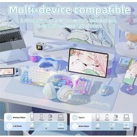 Наушники Onikuma GT838 Cat Ear (белый/голубой) - Превью изображения №5 — Интернет-магазин Time-Shop
