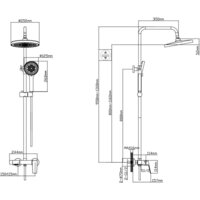 Душевая система  AV Engineering AVWIN16-BL165-135 - Превью изображения №2 — Интернет-магазин Time-Shop