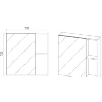  Viant Шкаф с зеркалом Бостон 70 VBOS70-ZSH - Превью изображения №7 — Интернет-магазин Time-Shop