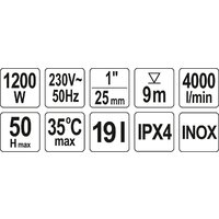 Насосная станция Yato YT-85370 - Превью изображения №3 — Интернет-магазин Time-Shop