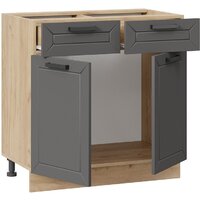 Шкаф напольный Трия Лорас 1Н8Я1 (дуб крафт золотой/холст вулкан) - Превью изображения №2 — Интернет-магазин Time-Shop