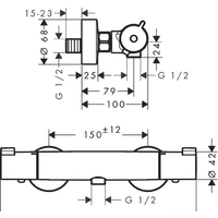 Смеситель Hansgrohe Ecostat 1001 CL [13211000] - Превью изображения №2 — Интернет-магазин Time-Shop