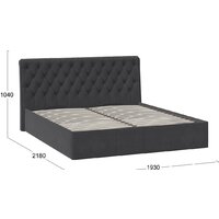 Кровать Трия Скарлет универсальная тип 1 с ПМ 180x200 (велюр графит) - Превью изображения №4 — Интернет-магазин Time-Shop