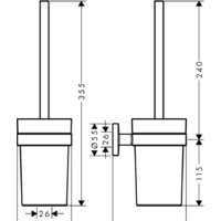 Ершик для унитаза Hansgrohe Logis Universal 41722000 - Превью изображения №2 — Интернет-магазин Time-Shop