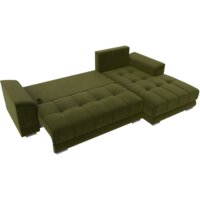 Угловой диван Лига диванов НордСтар правый 121114 (микровельвет зеленый/подушки микровельвет зеленый) - Превью изображения №8 — Интернет-магазин Time-Shop