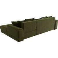 Угловой диван Лига диванов НордСтар правый 121114 (микровельвет зеленый/подушки микровельвет зеленый) - Превью изображения №5 — Интернет-магазин Time-Shop