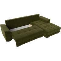 Угловой диван Лига диванов НордСтар правый 121114 (микровельвет зеленый/подушки микровельвет зеленый) - Превью изображения №7 — Интернет-магазин Time-Shop