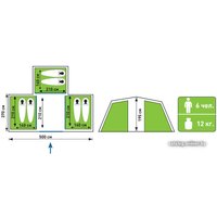 Кемпинговая палатка Atemi Karelia 6 CX - Превью изображения №2 — Интернет-магазин Time-Shop