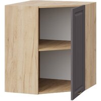 Шкаф навесной Трия Лина 1В6У (дуб крафт золотой/графит) - Превью изображения №2 — Интернет-магазин Time-Shop