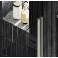 Душевая дверь MaybahGlass 198x80 MGD-803-5 (прозрачное стекло/хром матовый) - Превью изображения №2 — Интернет-магазин Time-Shop
