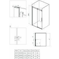 Душевая дверь Deante Hiacynt 140 KQH 014P - Превью изображения №3 — Интернет-магазин Time-Shop
