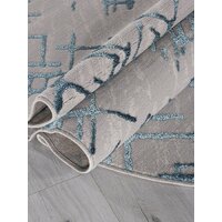 Ковер для жилой комнаты Merinos Liman F164-OVAL-GRAY-D.BLUE (1.6х2.3) - Превью изображения №2 — Интернет-магазин Time-Shop