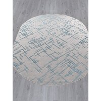 Ковер для жилой комнаты Merinos Liman F164-OVAL-GRAY-D.BLUE (1.6х2.3) - Превью изображения №4 — Интернет-магазин Time-Shop