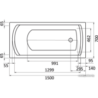 Ванна Santek Монако 150x70 (1WH111976) - Превью изображения №3 — Интернет-магазин Time-Shop