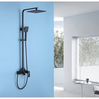 Душевая система  Abber Wasserfall AF8616B (черный матовый) - Превью изображения №2 — Интернет-магазин Time-Shop